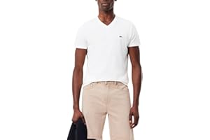 Lacoste Men's Short Sleeve V-Neck Pima Cotton Jersey T-Shirt