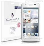 iLLumiShield - Huawei Ascend G510 Screen Protector Japanese Ultra Clear HD Film with Anti-Bubble and Anti-Fingerprint - High Quality (Invisible) LCD Shield - Lifetime Replacement Warranty - [3-Pack] OEM / Retail Packaging