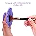 ESARORA Makeup Brush Cleaning Mat, Makeup Brush Cleaner, Makeup Brush Cleaning Mat & Makeup Brush Cleaning Plate Portable Washing Tool More Easy to Clean Makeup Brush (Purple)