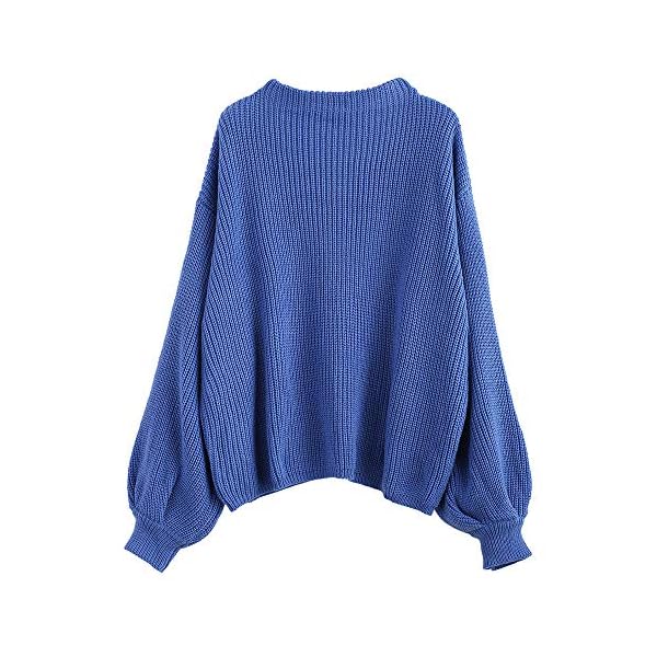 ZAFUL Women's Oversized Sweater Crewneck Lantern Sleeve Loose Pullover Chunky Sweater Knit Jumper Tops - Image 3