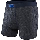 Saxx Men's Ultra Fly Boxer Underwears,Large,Navy Galaxy Heather