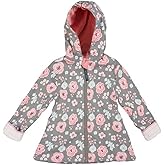 Stephen Joseph Raincoat, Charcoal Floral, 7T/8T