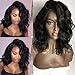 ATOZWIG Short Bob Wigs Synthetic Lace Front Wig Short Wavy Hair Synthetic Lace Wigs For Black Women