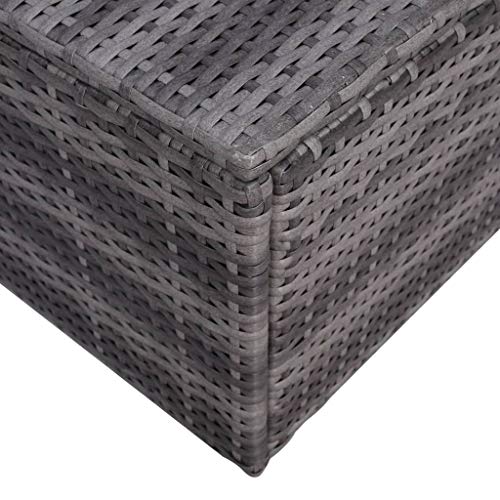 vidaXL Garten Sofagarnitur mit Polstern Kissen 6-TLG. Gartensofa Gartenmöbel Lounge Set Gartenset Sitzgruppe Sitzgarnitur Gartengarnitur Poly Rattan Grau – Bild 7