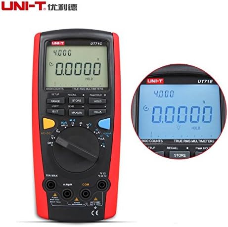 UNI-T UT71C Digital MultiMeter True RMS 39999 4 3/4 Volt Ampere Ohm Capacitance Temp Meter backlight