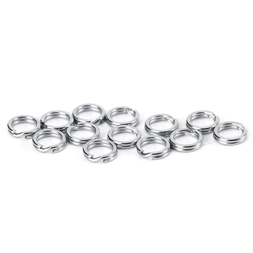 Split Rings, Stainless Steel Fishing Tackle Bait Connectors for Lures and Leaders