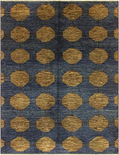 Gabbeh Kymberly Blue/Multi Hand-Knotted Wool Rug - 5'11 x 8'3