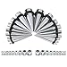 CABBE KALLO 36PCS Ear Gauge Stretching Kit Stainless Steel Tapers and Plugs Set Eyelet 14G-00G