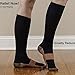 EagleUS 1 Pair Copper Compression Socks Knee High Mens and Womens Nursing Compression Socks, Support Pain Relief Stockings (M)
