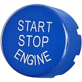 Angelguoguo Blue Start Stop Engine Switch Button Cover for BMW 1 2 3 5 X1 X5 X6 Series F Chassis F20 F21 F22 F30 F35 F10 F18 Etc with Off Button