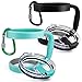 SENHAI 30oz Spill and Splash Resistant Tumbler Lids & Grip Handles with D-Shaped Hanging Carabiners for Yeti Rambler, Old Style Rtic, Ozark, Trail Berg SIC, 2 Pack- Black, Green