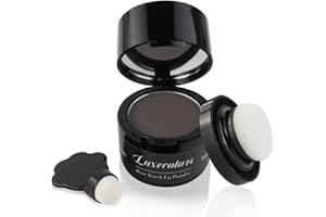 Luxecolors Root Touch Up Powder for Thinning Hair Concealer - Gray Coverage and Eyebrow Powder, Bald Spot Cover Up for Women (Dark Brown)