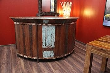 Bar Theke Tresen Kolonial Antik Holz Haus Garten Wein