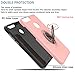 case with HD Screen Protector, Angxyy Rotating Ring Holder Dual Layer Shock Bumper Cover