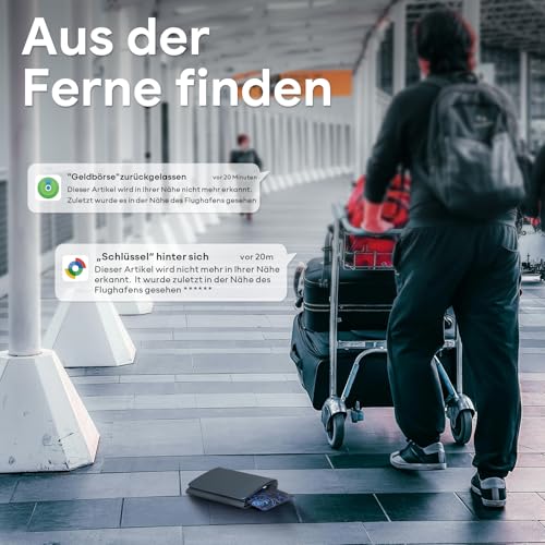 ATUVOS New Dual System Air Tag Card Pro for Android & iOS, Rechargeable Wallet Tracker Card Compatible with Google Find My Device or Apple Where? App, Item Finder, Thin 1.6 mm, Pack of 2