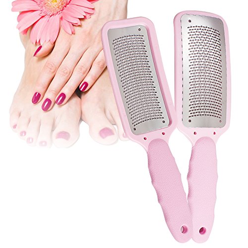 Pevor Metal Foot Rasp Foot File and Callus Remover. Callus remover Beauty Tool. Foot Care Pedicure to Remove Hard Skin (pink)