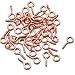 MonkeyJack Mini Screw Eye Pins Bail Peg for Jewelry DIY Pack of 50 - Rose Gold