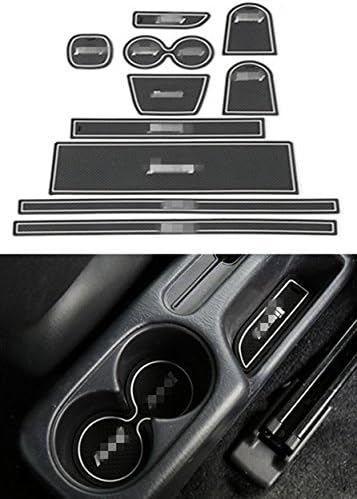 JDopption White Car Styling Rubber Gate Slot Pad Mat Cup Mat For Suzuki Jimny 2015 Up