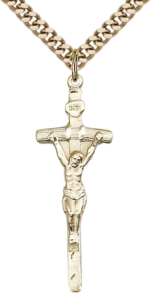 Jewels Obsession Papal Crucifix Pendant Gold Filled Papal