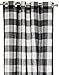 Lorraine Home Fashions 09570-84-00146 BLACK Courtyard Grommet Window Curtain Panel, Black, 53