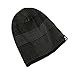 Knit Caps for Men Winter Knitted Beanies Thermal Black Hats Dark Black