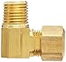 Anderson Metals 50069 Brass Compression Tube Fitting, 90 Degree Elbow, 3/8
