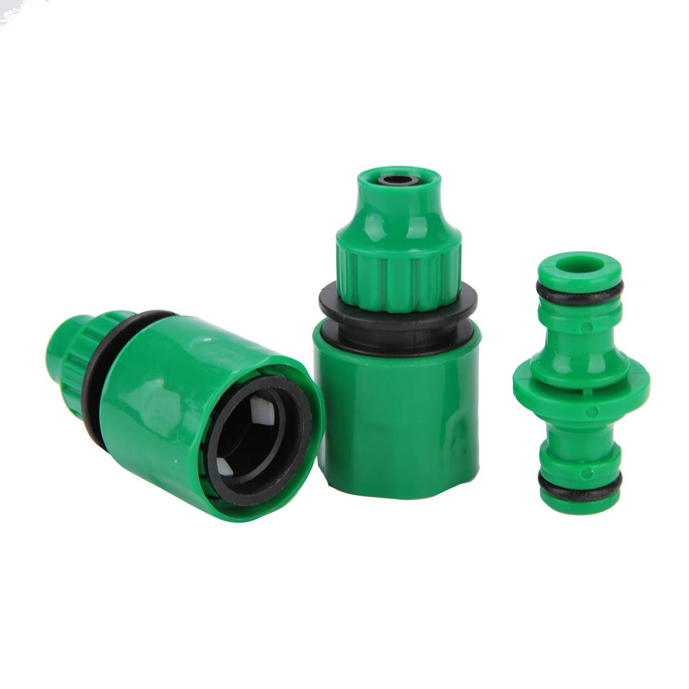 3Pcs 3/8 Hose Quick Connector Hose Adapter Hose Quick Connect fitting Hose Repairing Tool for Home Garden Hose Pipe