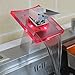1002 No Battery Water Power Waterfall Bathroom Sink Faucet Deck Mount Color Changing Light LED Glass Spout Chrome Finish