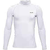 TELALEO Boys Girls Thermal Compression Shirt Youth Long Sleeve Top Fleece Lined Turtle Neck Athletic Base Layer Undershirt