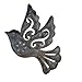 Dove of Peace, Pair of Flying Birds, Decorative Ornaments, Small Collectible, Handmade in Haiti 7 x 8.5 Inches