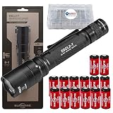 SureFire EDCL2-T 1200 Lumen Tactical EDC Flashlight Bundle with 12 Extra Surefire CR123 Batteries and 3 Lightjunction Battery Cases