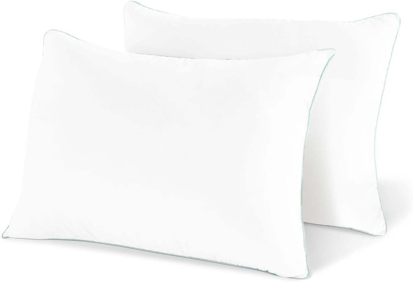 Coastal Comfort Gel Pillow (2-Pack) - Luxury Hotel Quality Plush Gel Fiber Pillow - Hypoallergenic & Dust Mite Resistant - Queen