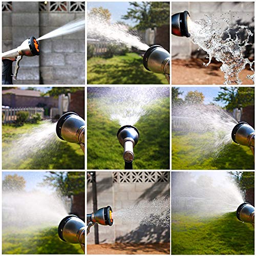 ESOW Garden Hose Nozzle with Bigger Nozzle Area Upgraded, Heavy Duty Metal Spray Gun Pistol Grip Front Trigger, 9 Adjustable Patterns Best for Watering Plants, Lawn, Car Washing, Dog & More - Thumbnail 4