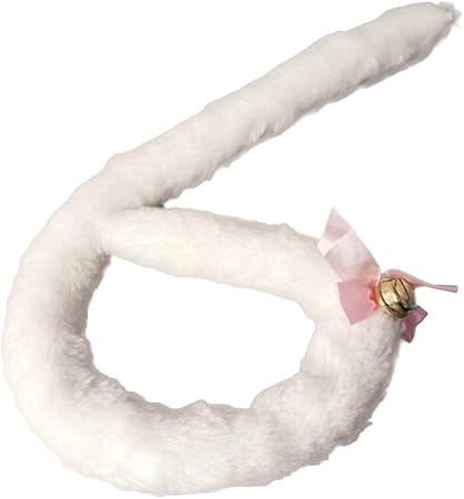 Amazon Bestoyard 50cm 猫のしっぽ 長い 白い 偽しっぽ ベルが付き コスプレ道具 かわいい パーティーコスプレ ハロウィン コスプレ 仮装 通販