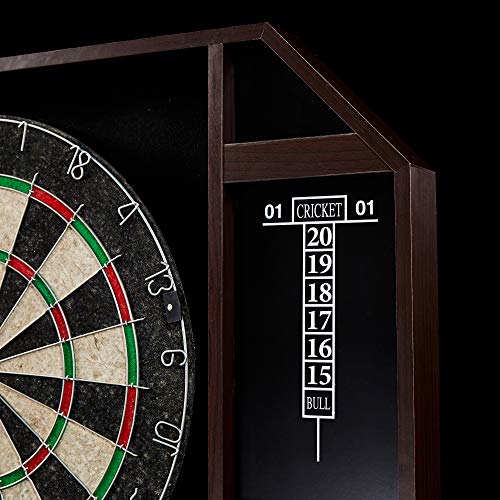 Lancaster DRB100_178P 18 Inch Home Barroom Bristle Dartboard Cabinet w/ Dart Set