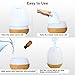 LARGE Aromatherapy Essential Oil Diffuser and Aroma Oil Set - Ultrasonic Cool Mist Humidifier with LED Light for Home Bedroom Spa or Bathroom, Bamboo Design Best Gift, 380 ML, GENIANI