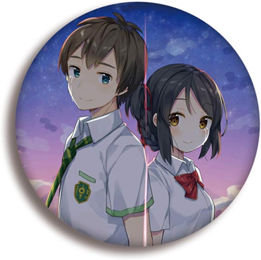 yangzhoujinbei Your Name Brooch, Japanese Anime Super Kawaii Brooches & Pins for Clothes, Bags, Caps and Pencil Cases -Important People Will Always Look for You