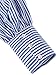 StarDream Striped Embroidered Flowers High Neck Blouse Women Vintage Casual Shirt Tops