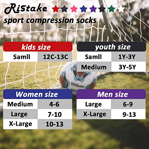image for Men's Soccer Socks,Compression Socks Above Knee Women,Ristake Over the