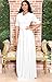 KOH KOH Womens Half Sleeve Elegant Evening Long Maxi Dress with Belt