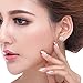 CAT EYE JEWELS Tiny S925 Sterling Silver Wedding Bridal 8mm Round Disco Ball Earrings Cubic Zirconia Crystal Diamond Stud Earrings for Valentines' Day Birthday Gifts for Women Girls E10