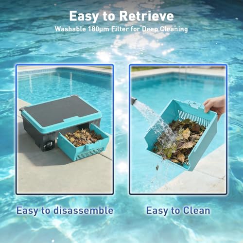 Solar Powered Topwater Pool Skimmer, Automatic Over Ground Pool Cleaner Self Propeller (Propeller(update2))