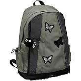 KFVIM Y2k Backpack Butterfly Goth Purse Accessories Grunge Aesthetic Backpack Grunge Accessories Y2K (Black)