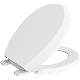 PROFLO PFTSEC1000 Round Closed-Front Toilet Seat with Easy Clean and Quick Release - White