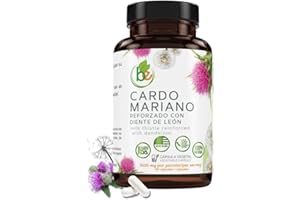 B-EXPERTS Cardo Mariano reforzado con diente Leon (Milk Thistle Reinforced w/Dandelion) 90 Vegetable Capsule 1500 mg per Serving, Root Liver Health Support, Antioxidant Support,100% Natural, Made by BexpertsUSA