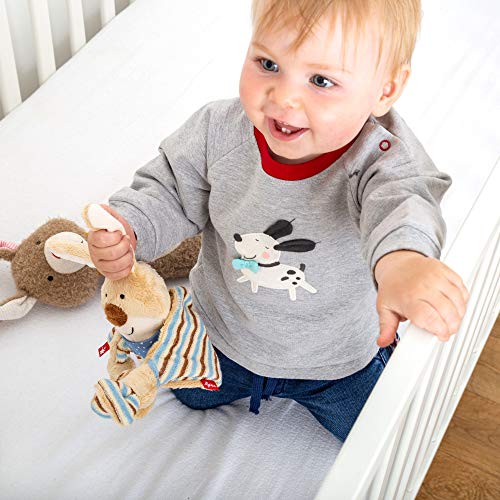 SIGIKID 47893 Schnuffeltuch Hase Semmel Bunny Mädchen und Jungen Babyspielzeug empfohlen ab Geburt blau/beige – Bild 2