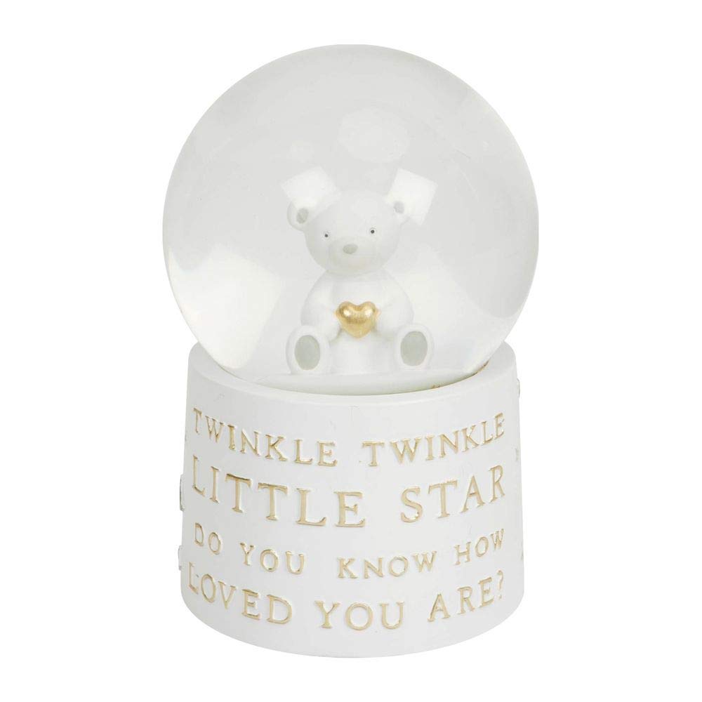 Widdop Bambino Baby Teddy Bear Musical Water Ball Snow Globe Twinkle Little Star Nursery CG1619