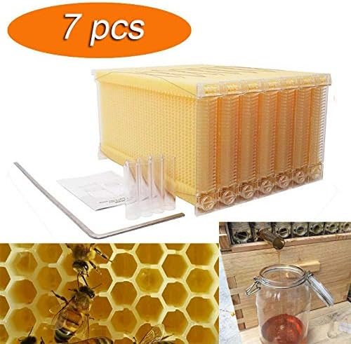 7Pack Upgrade Auto Raw Frame Honey Beekeeping Harvesting Bee Hive Frames US Stock