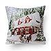 Phantoscope Set of 4 Merry Christmas Modern Santa Clause Throw Pillow Case Cushion Cover 18
