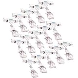 BCP 15pcs Clear Color Plastic Rotatable POP Clip-on Style Merchandise Sign Display Clip Holder